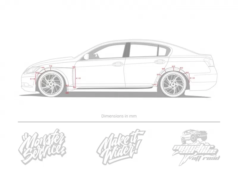 Instruction for cutting fenders Lexus GS 08-12