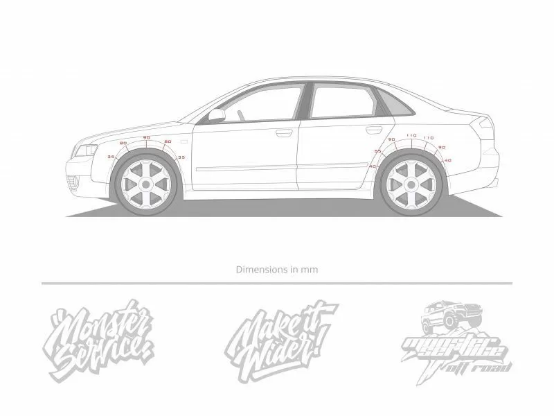 Instruction for cutting fenders Audi A4 B6
