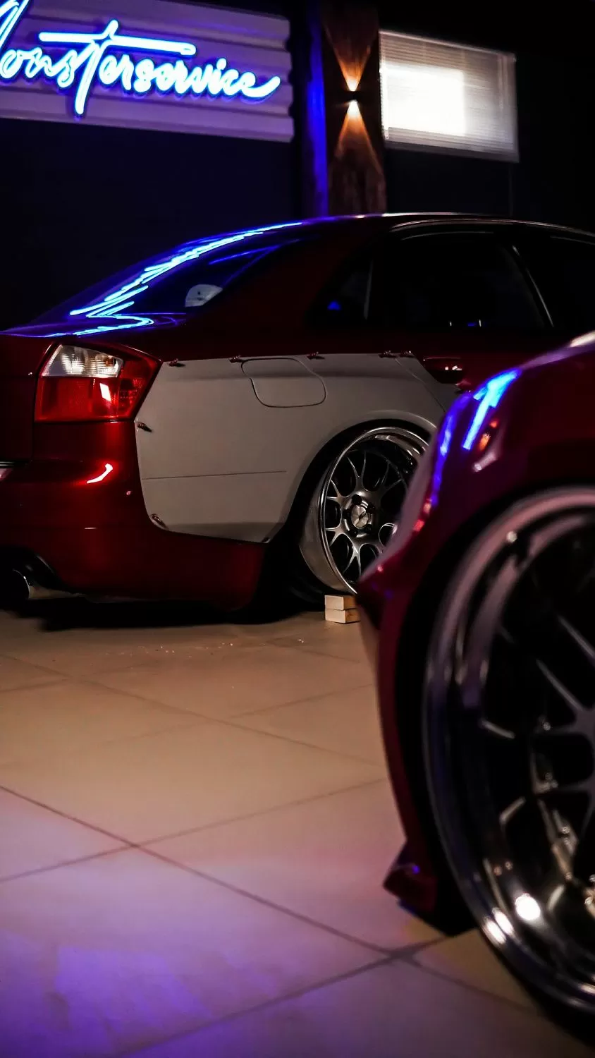 Test fitting new wide body for A4 B6 saloon